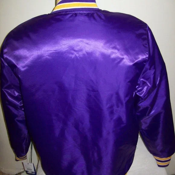 LOS ANGELES LAKERS Starter Snap Down Jacket PURPLE (polyfilled)XL 2X